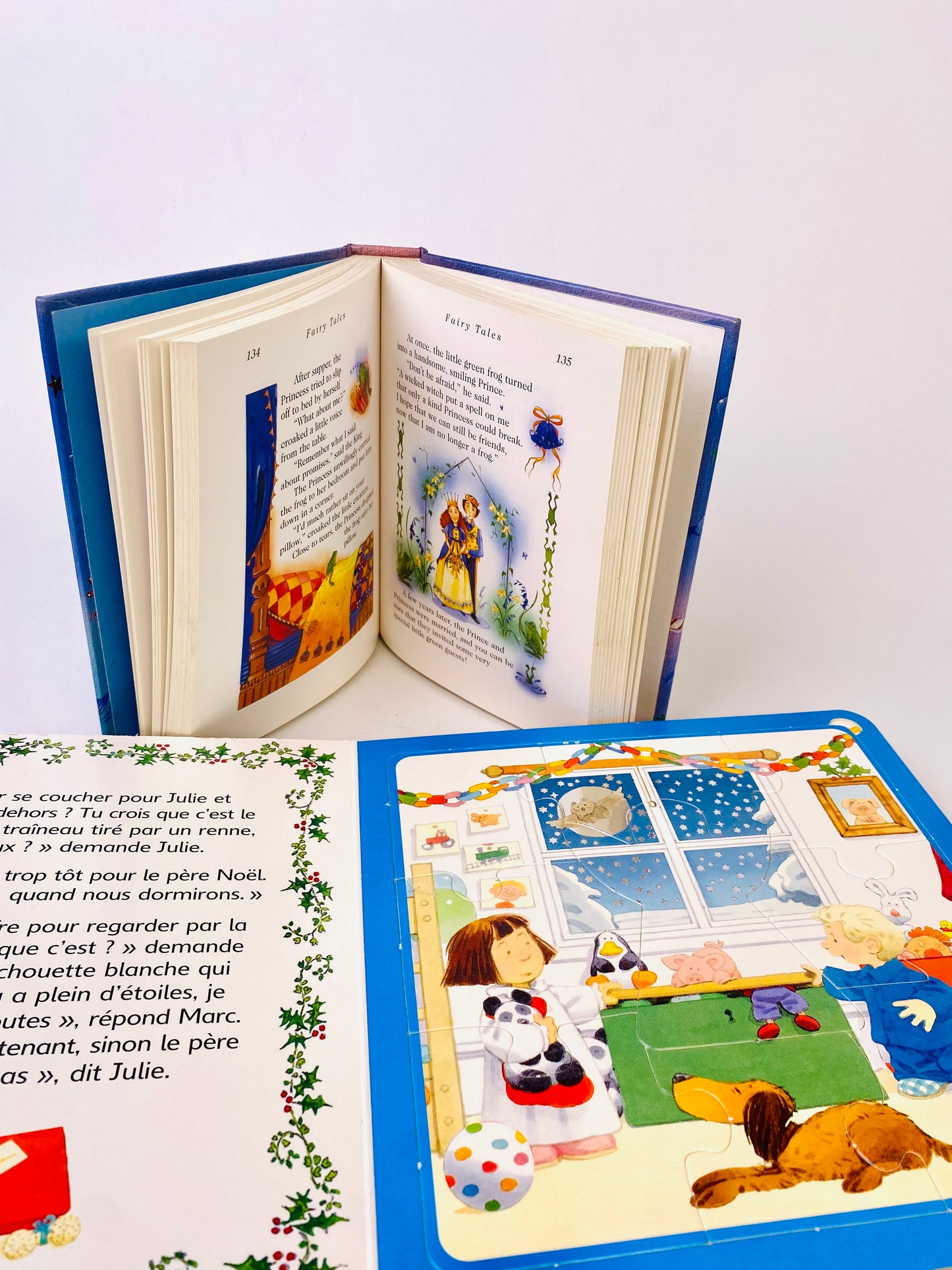 兒童英文童書+法文拼圖童書 My Tiny Treasury +Noel A La Ferme