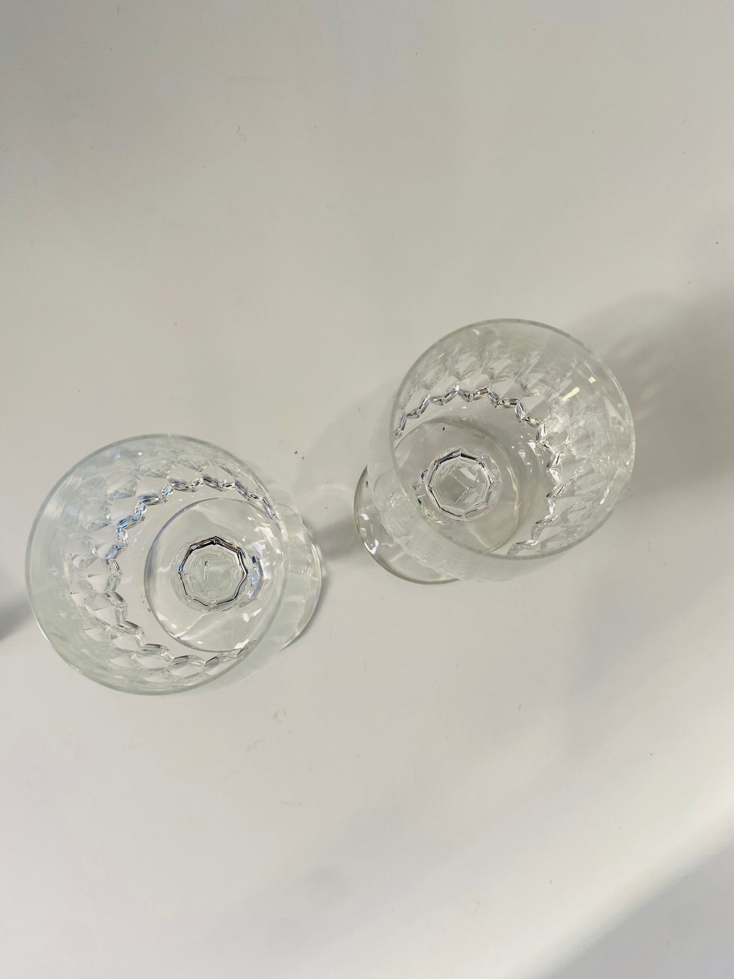 英國製水晶杯 一組2件