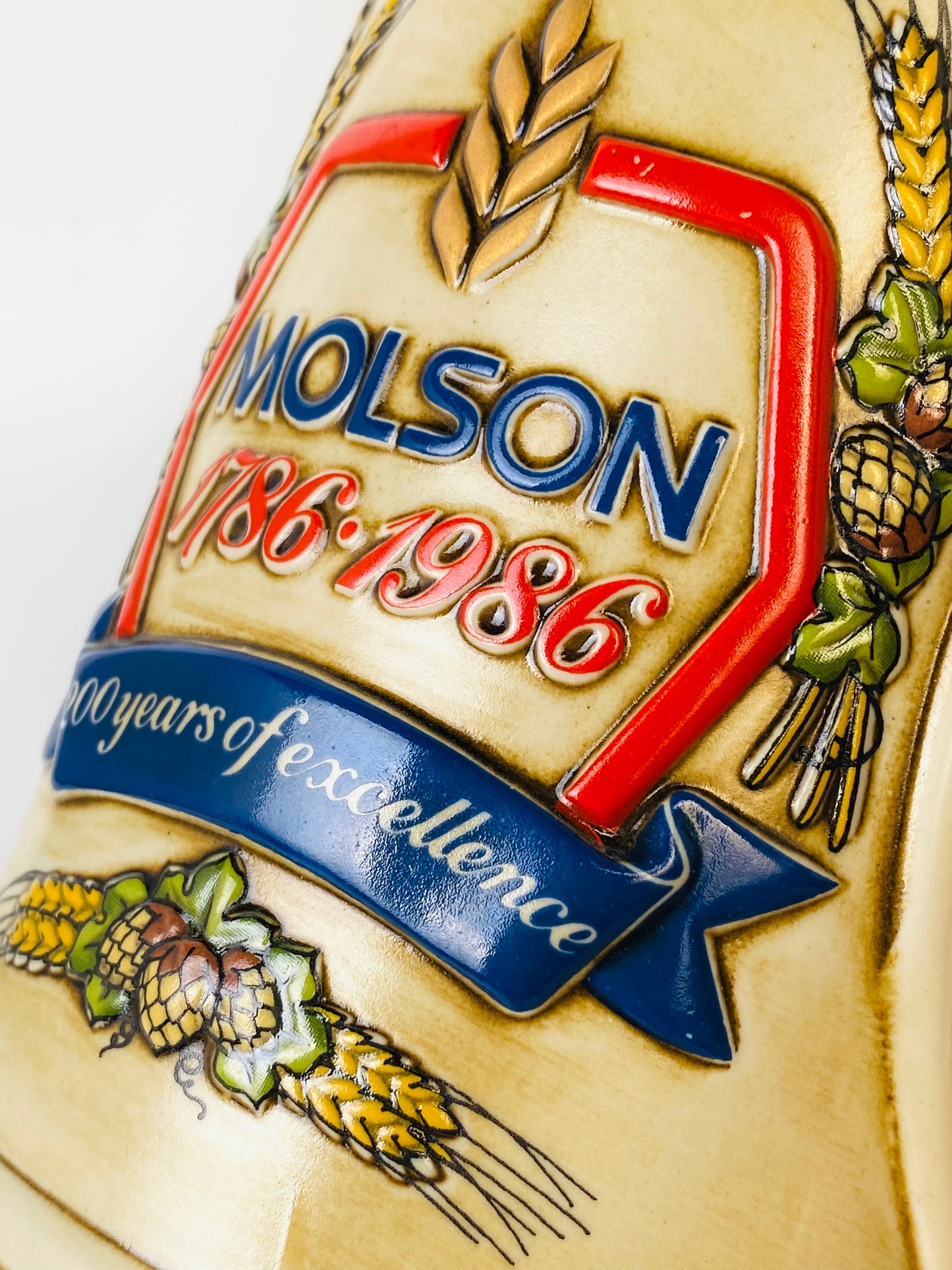 Molson 紀念百年品牌啤酒杯with 上蓋 *美件
