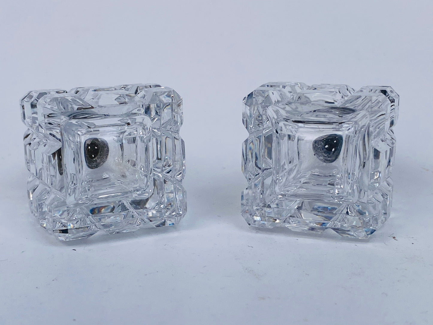 水晶玻璃椒鹽罐一對