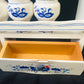 80年代 日製洋蔥圖騰香料罐with木架